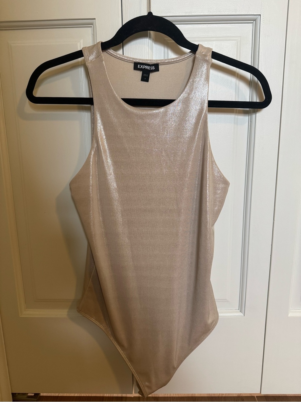 Express Shimmery Gold Metallic Bodysuit